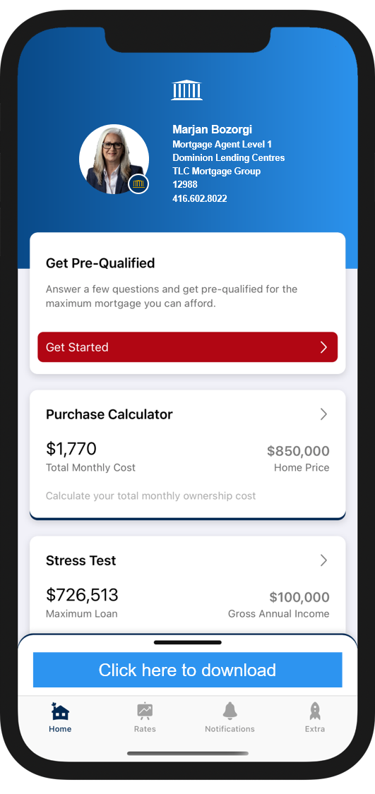 Marjan Bozorgi Mortgage and Contact Mobile App